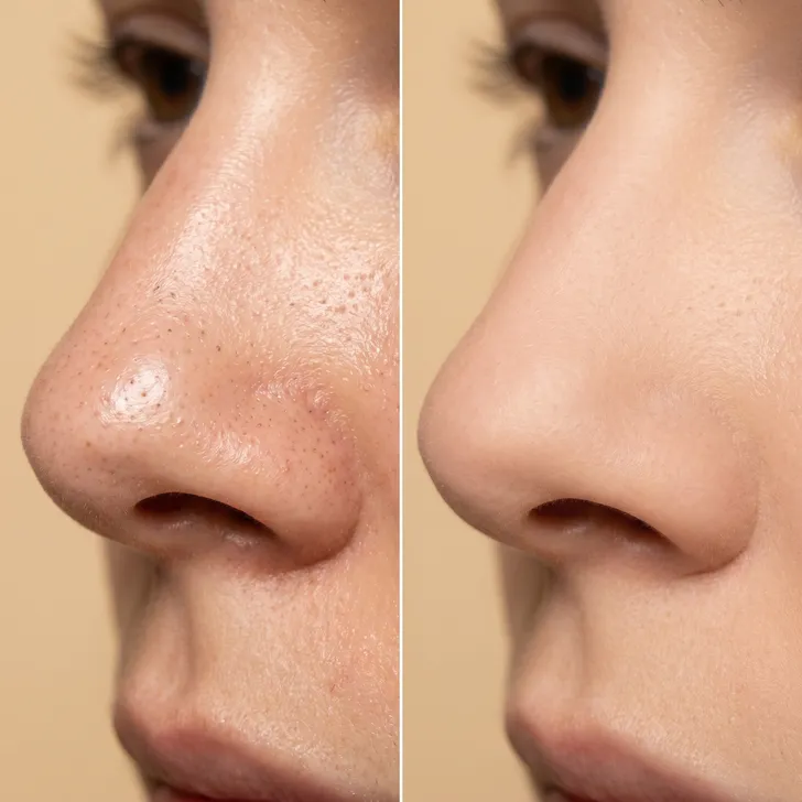 Aquafacial before and after — radiant complexion