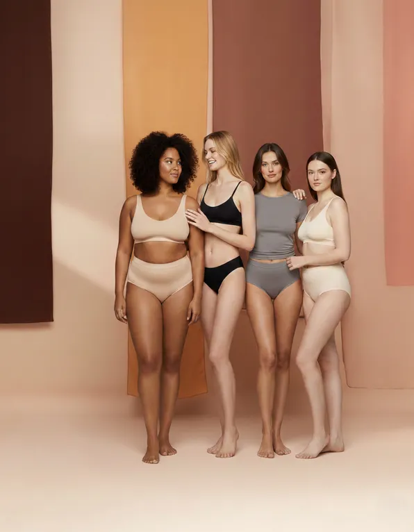 Diverse Frauen verschiedener Hauttypen