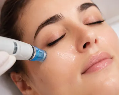 Aquafacial treatment close-up