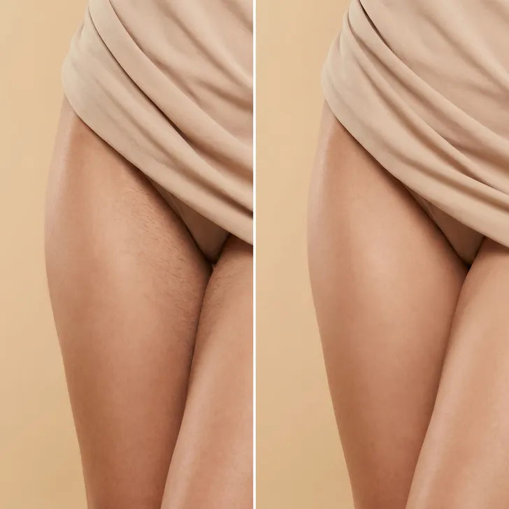 Illustration einer typischen Behandlungs-Veränderung — Bikinizone