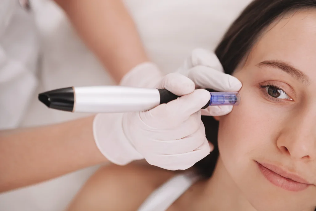 Microneedling for dark circles under the eyes